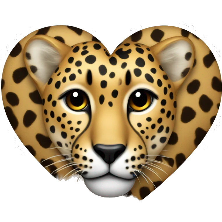 heart with cheetah print emoji