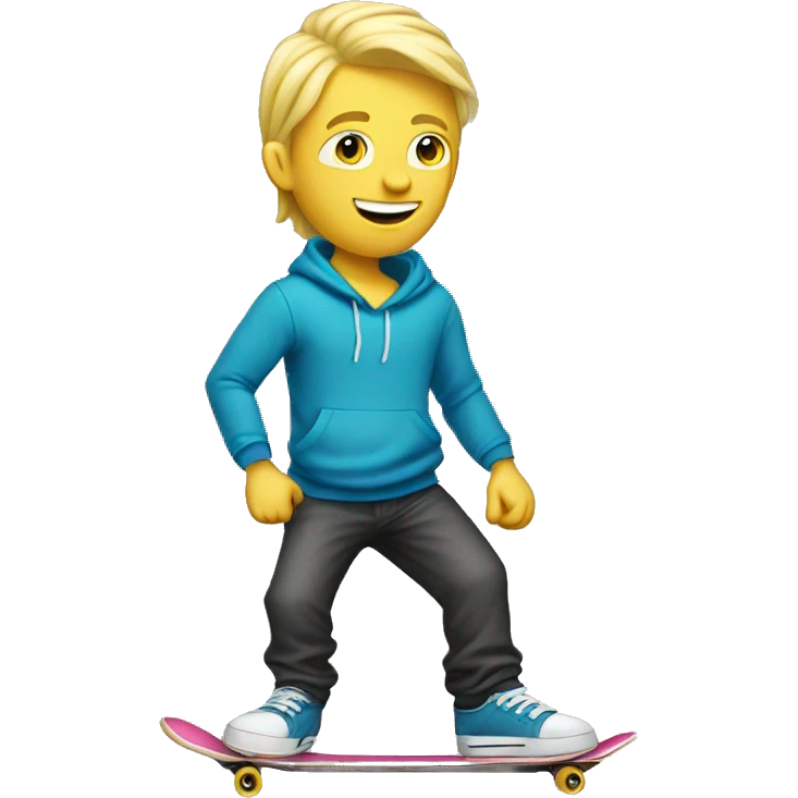 Blonde sk8er guy emoji