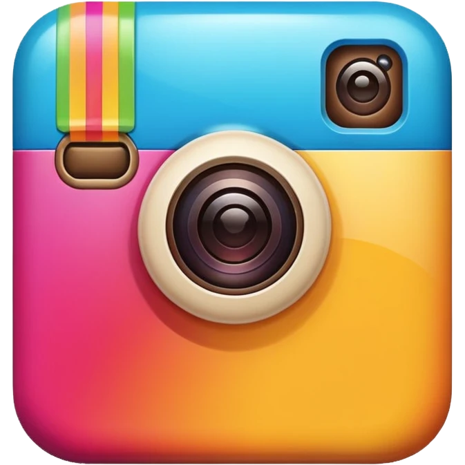 instagram icon 3d colourful emoji