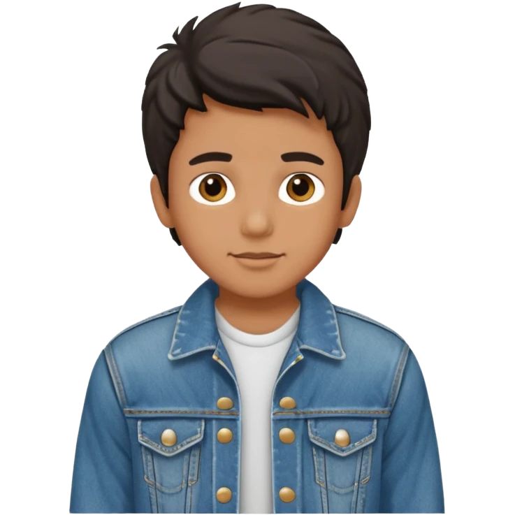 80s boy that wears fancy denim jacket emoji