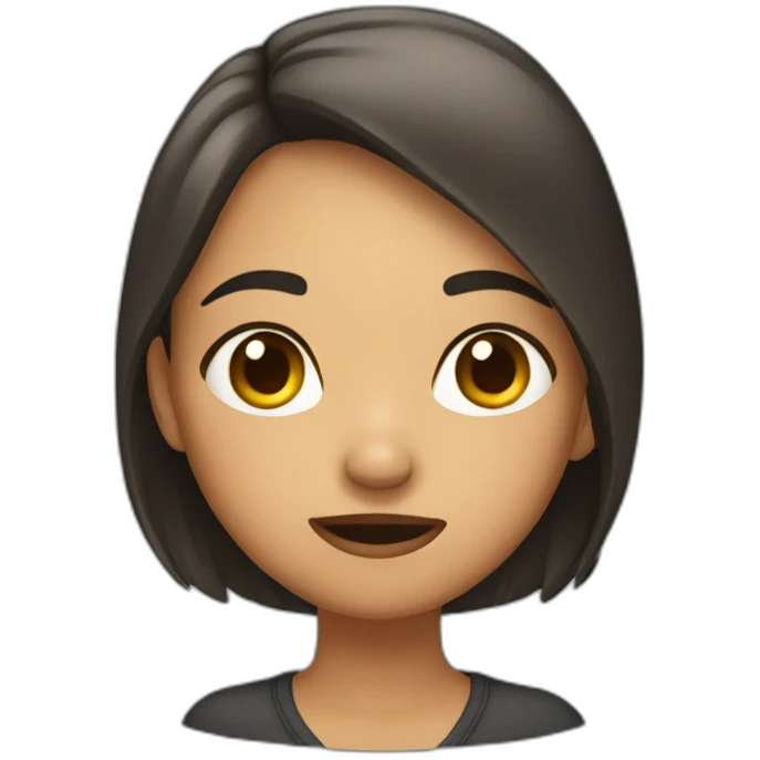 girl saying an opinion emoji
