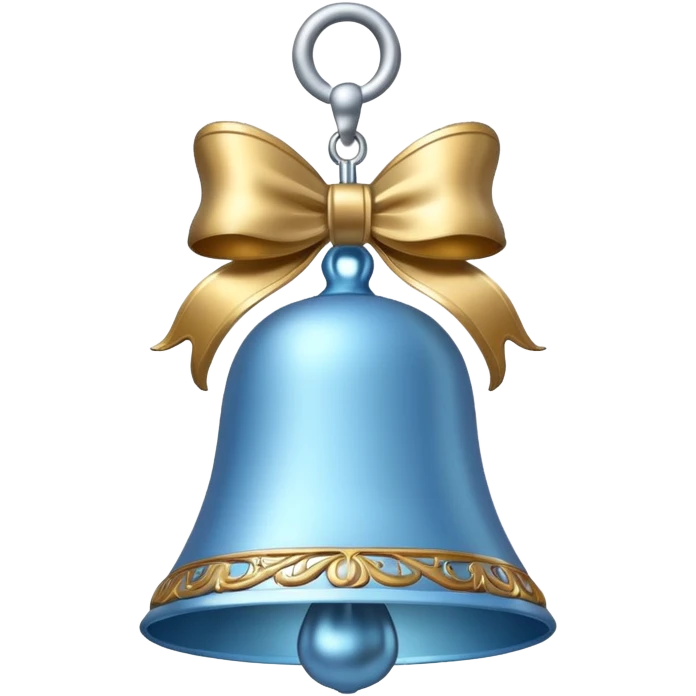light blue Christmas bell emoji