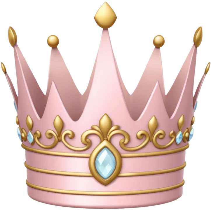 white and pastel pink crown emoji