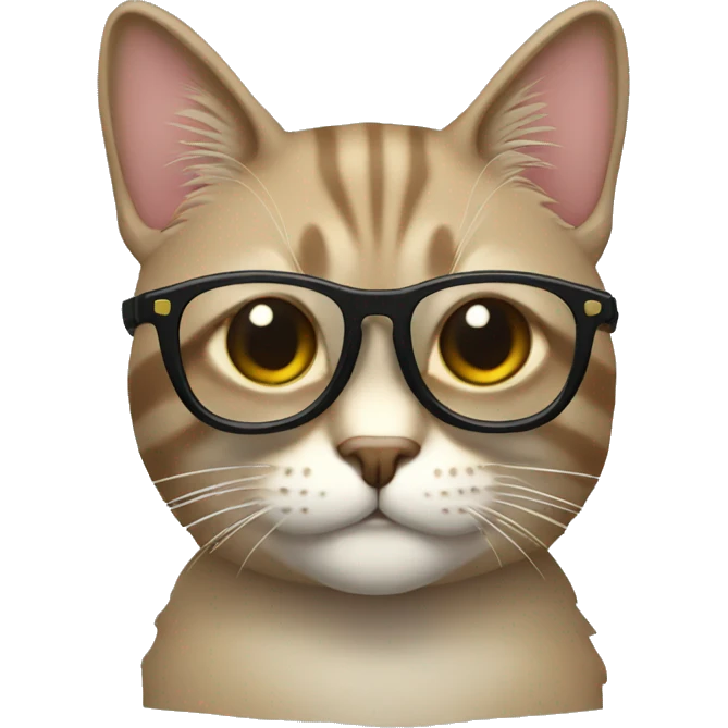 Gato con gafas emoji