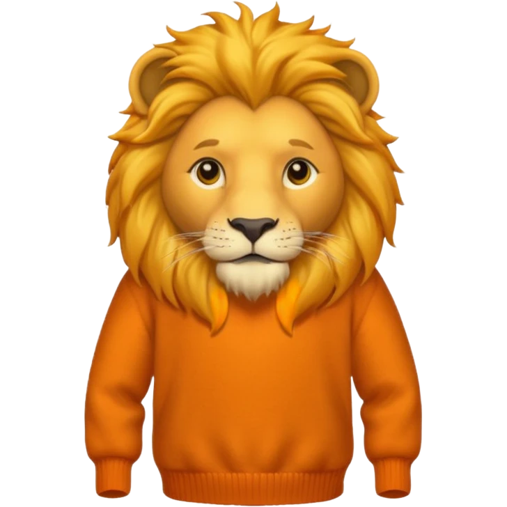 lion wearing jumper emoji