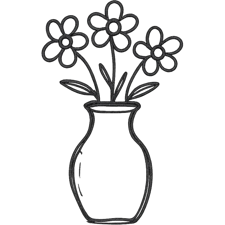 white vase with flowers emoji