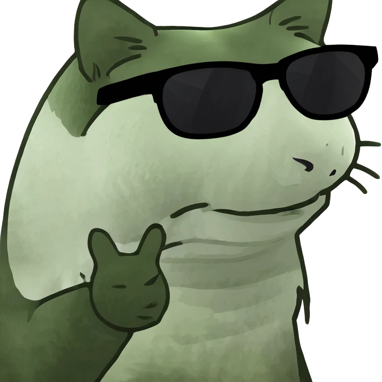 Cat with sunglasses emoji