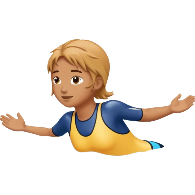 swimming side view in the water lake. emoji