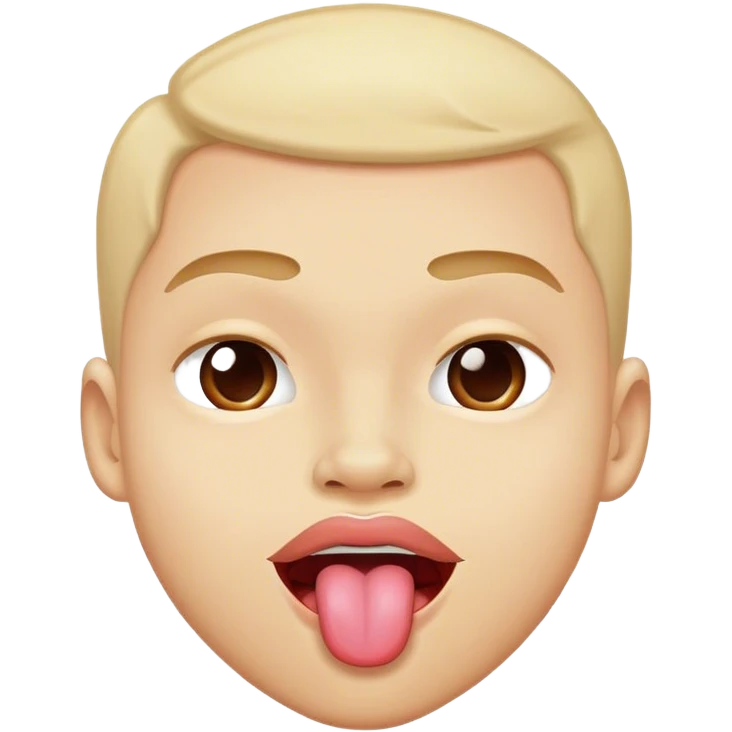 Tongue out with smirk emoji
