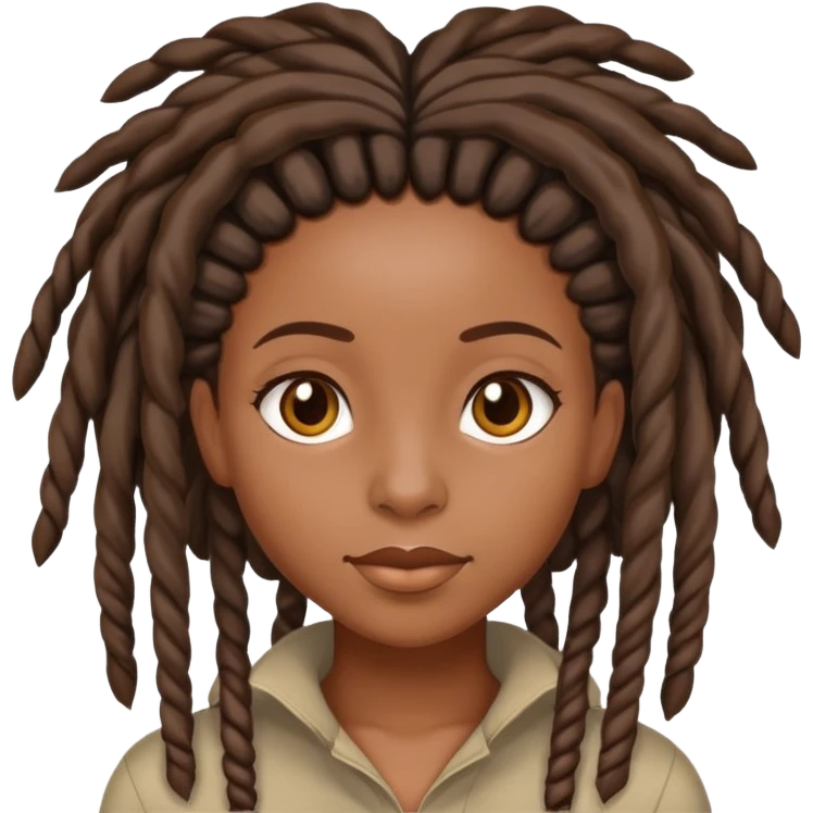 Black girl with locs emoji