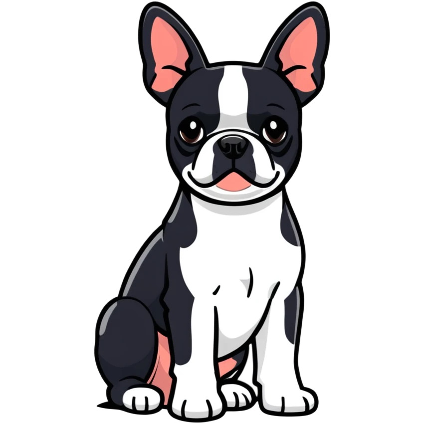 Boston terrier ready for Easter emoji