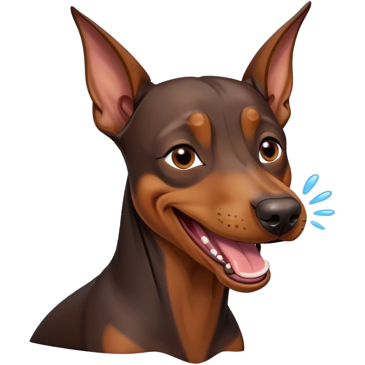 Crying Laughing Doberman emoji