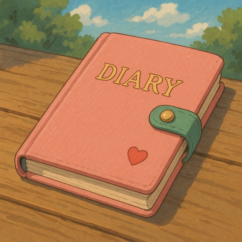 pink diary emoji