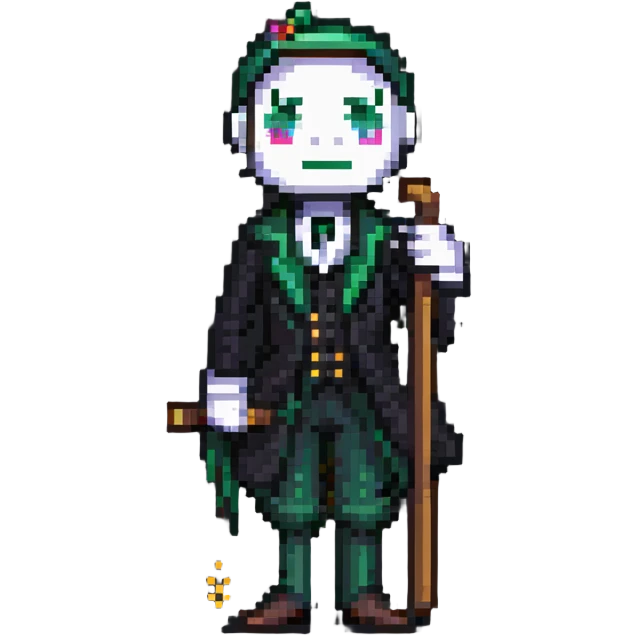 fancy character with cane crossed out with X emoji
