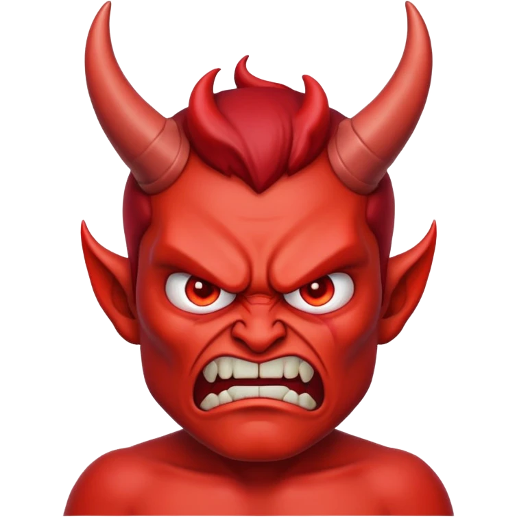 Angry with devil emoji