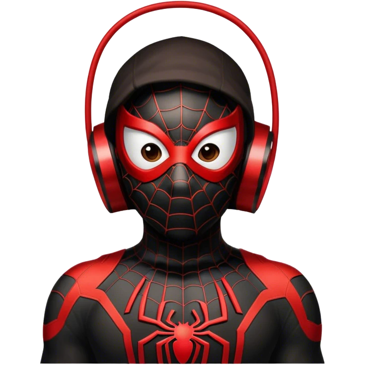 Miles Morales Spiderman with mask emoji