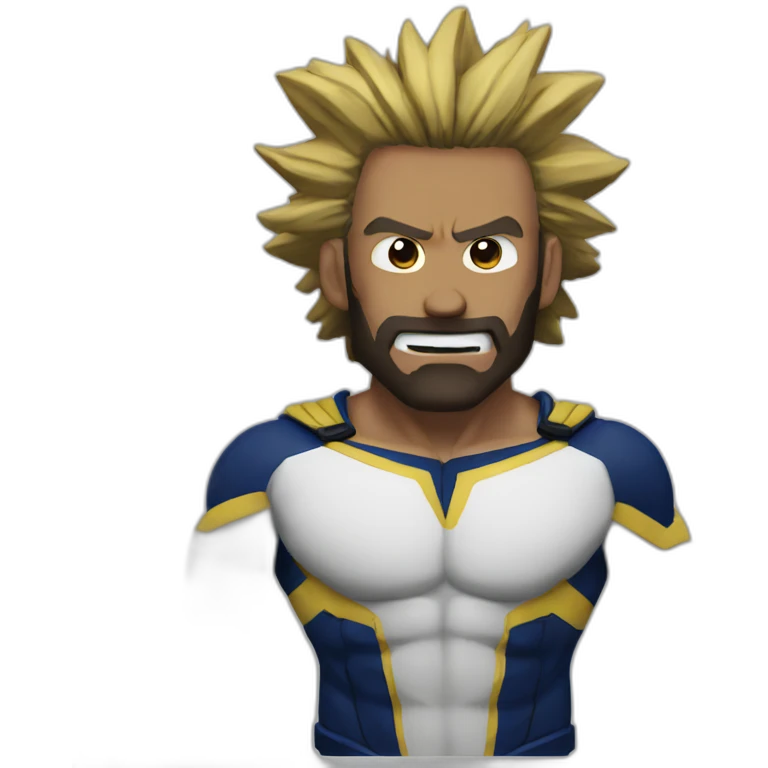 All Might with a brown beard emoji