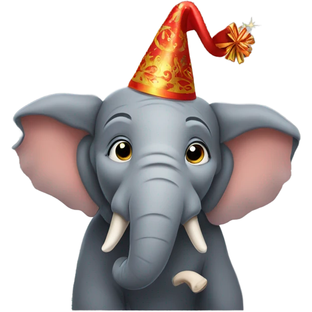 Elephant on New Year’s Eve emoji