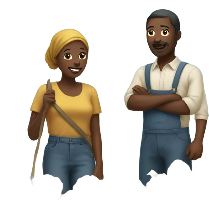People in a cotton field emoji