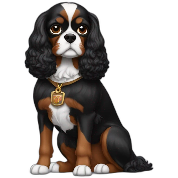 Cavalier Charle King black emoji
