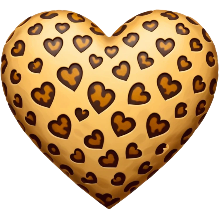 a leapord cheetah print heart emoji