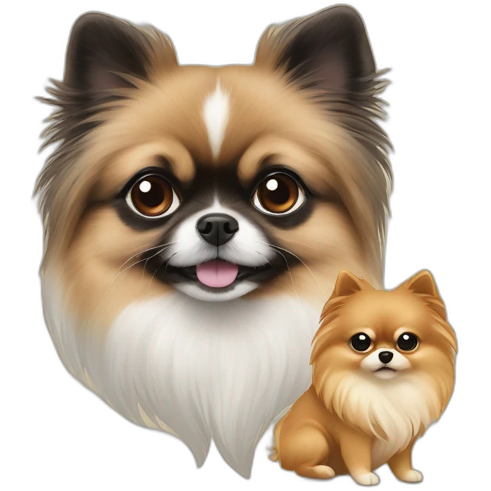 Pekinese and Pomeranian emoji