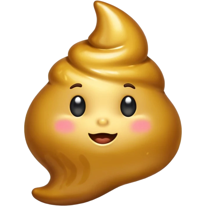 A golden poop
 emoji