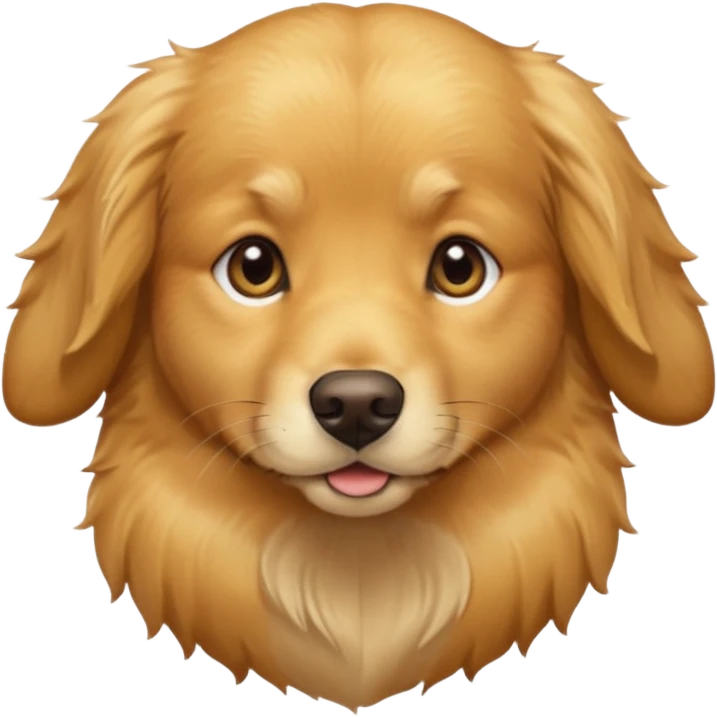 A realistic looking golden retriever. emoji