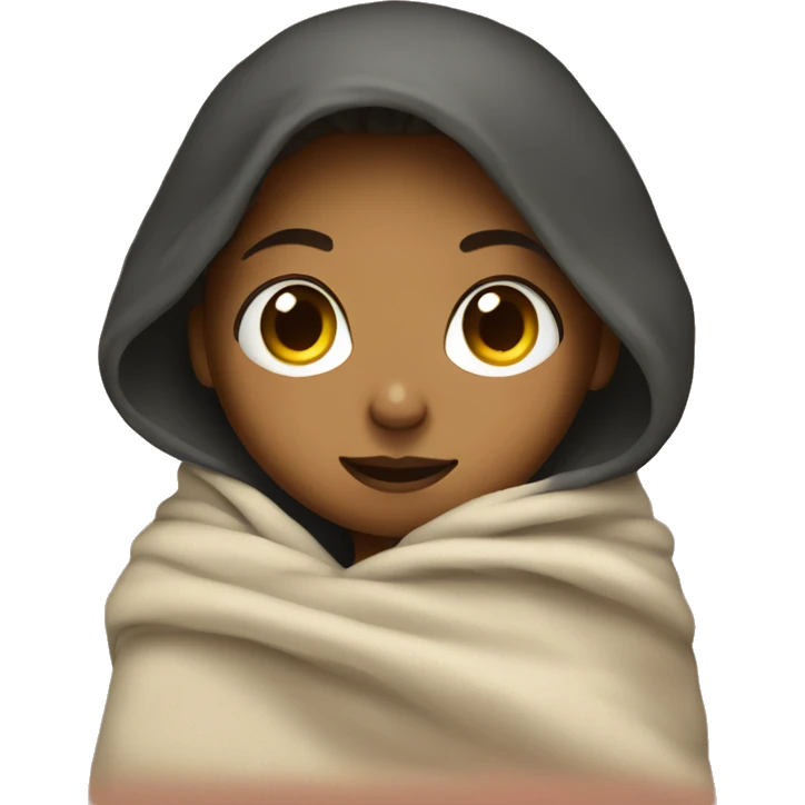 girl in a blanket  emoji