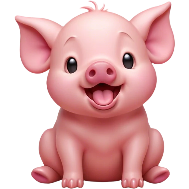 Cinematic Cute Yawning Piglet Portrait Emoji, Head tilted slightly with a dramatic, wide-open yawn, showcasing a soft, delicate rosy-pink hide with tiny droopy ears, round beady eyes barely open in drowsy contentment, Simplified yet irresistibly adorable features, highly detailed, glowing with a soft, cozy glow, high shine, relaxed yet expressive, stylized with a touch of playful whimsy, bright and endearing, soft glowing outline, capturing the essence of a sleepy yet affectionate piglet, so drowsy it feels like it could stretch out of the screen and curl up for a nap! emoji