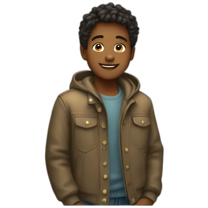 boy shining emoji