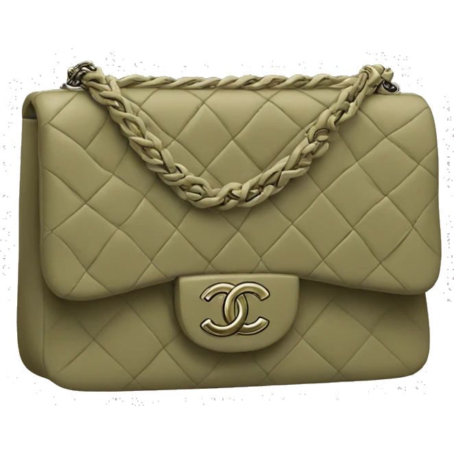 Chanel flap bag khaki emoji