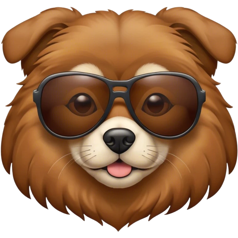 Dog wearing sunglasses  emoji