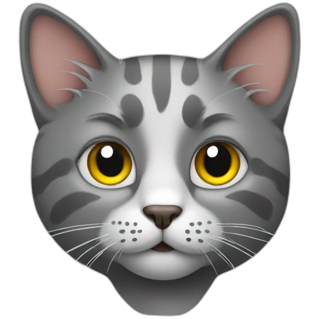 cat gray emoji