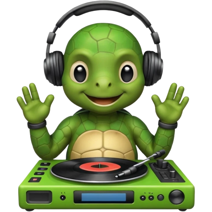 Dj turtle emoji