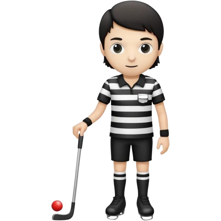 Blind referee skating with a cane emoji