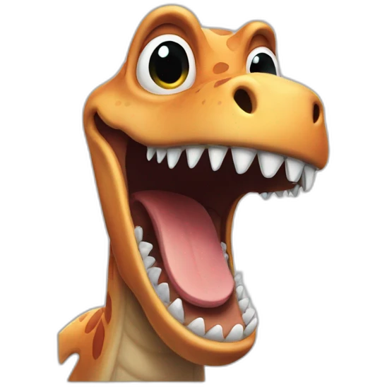giggling dino emoji