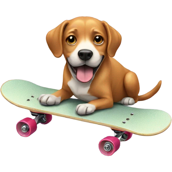 Dog on a skateboard  emoji
