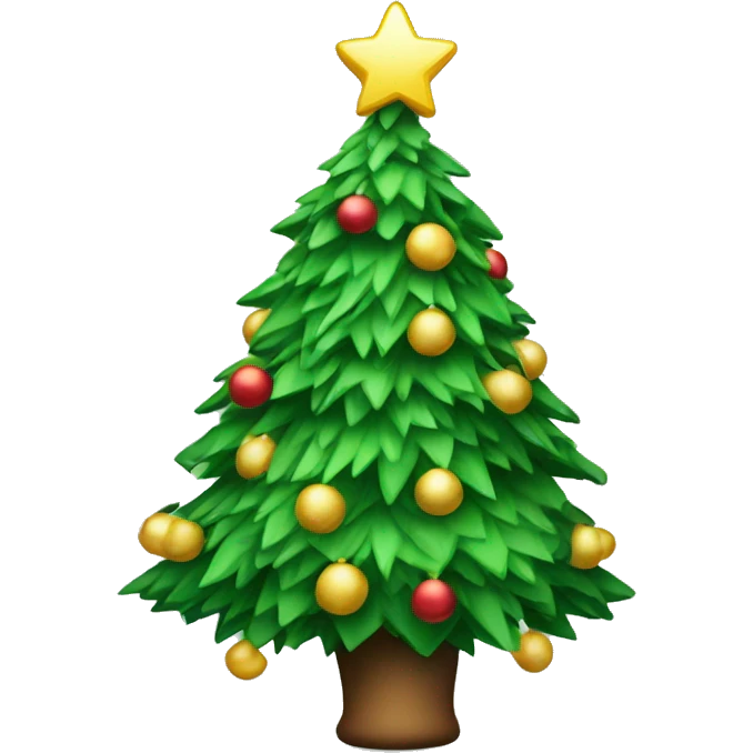 Cute Christmas tree emoji