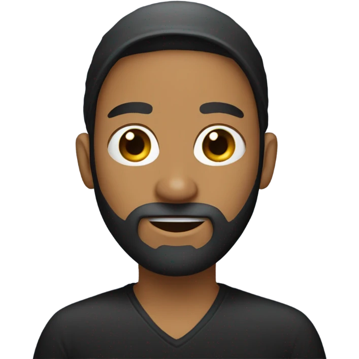 Guy with beard wearing a black bandanna  emoji