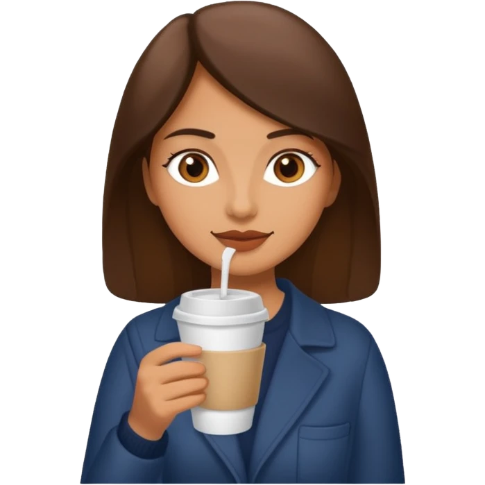 woman, hold a take away cup of coffee emoji