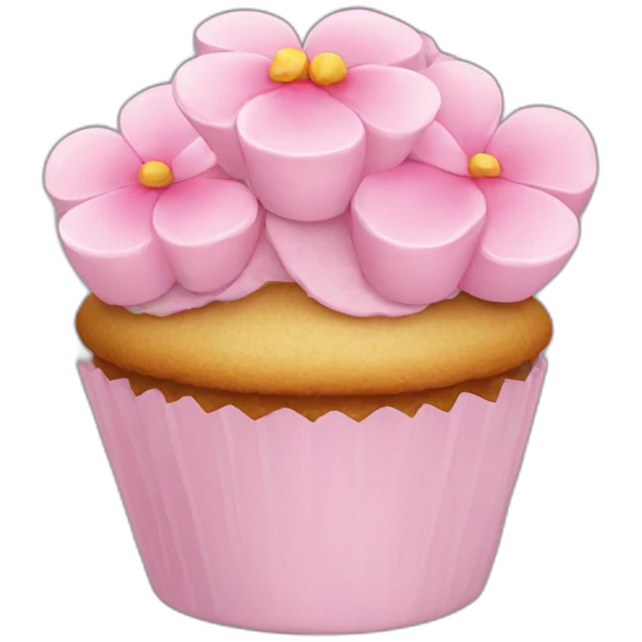 blossom cupcake emoji