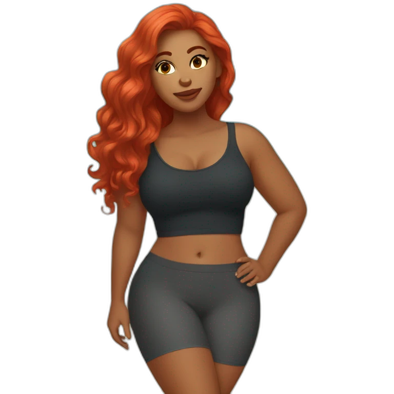 Curvy girl redhair emoji