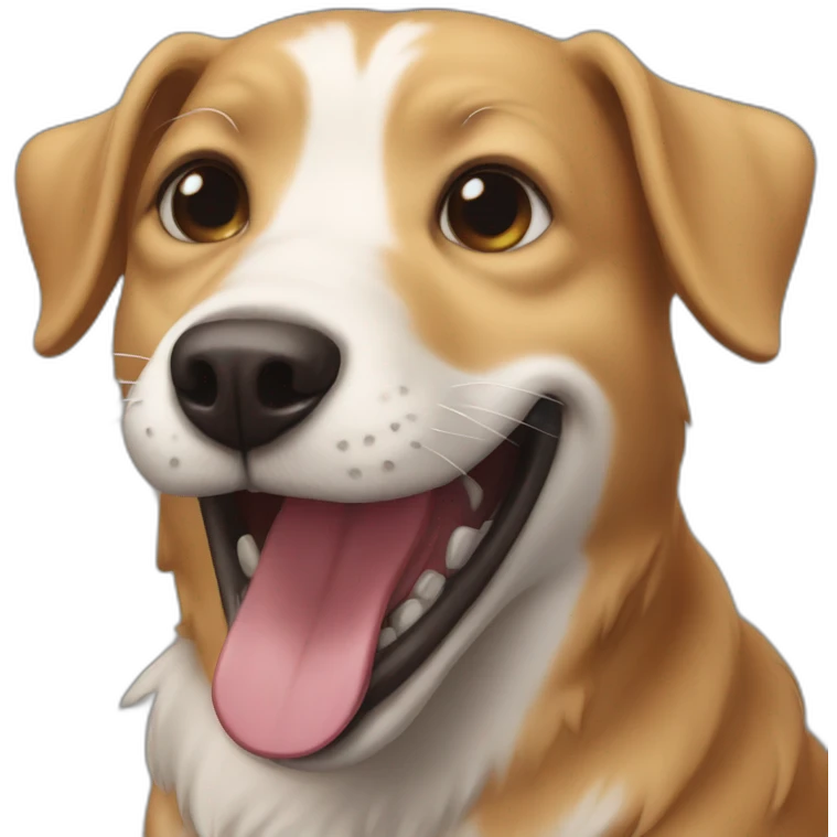 Laughing dog emoji
