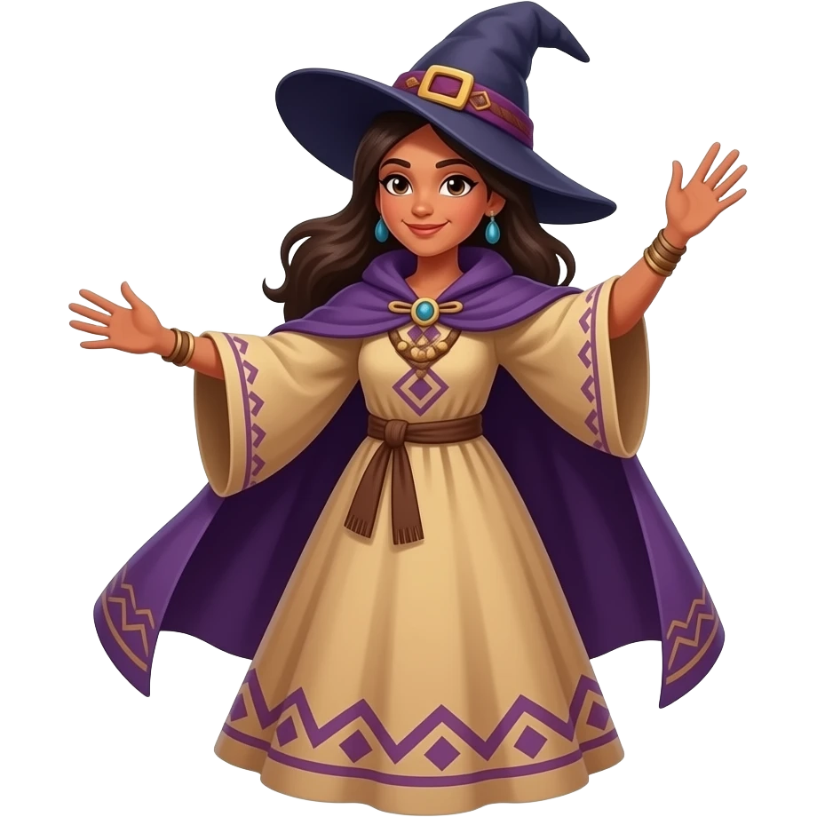 Witch doctor female dancing emoji