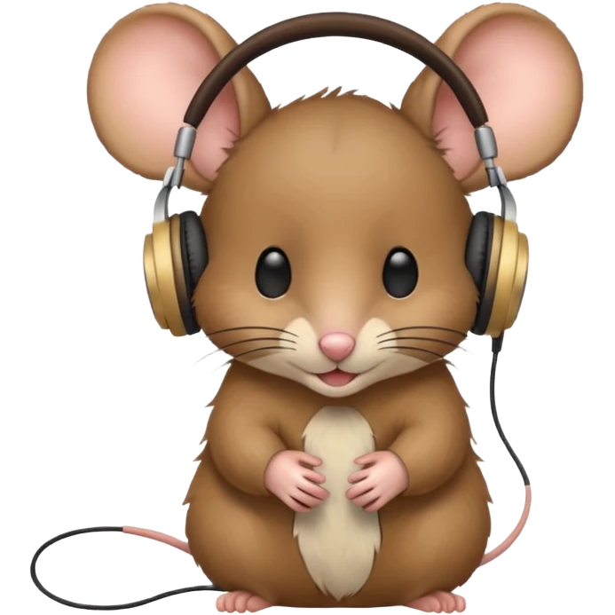 the mouse wearing headphone emoji
