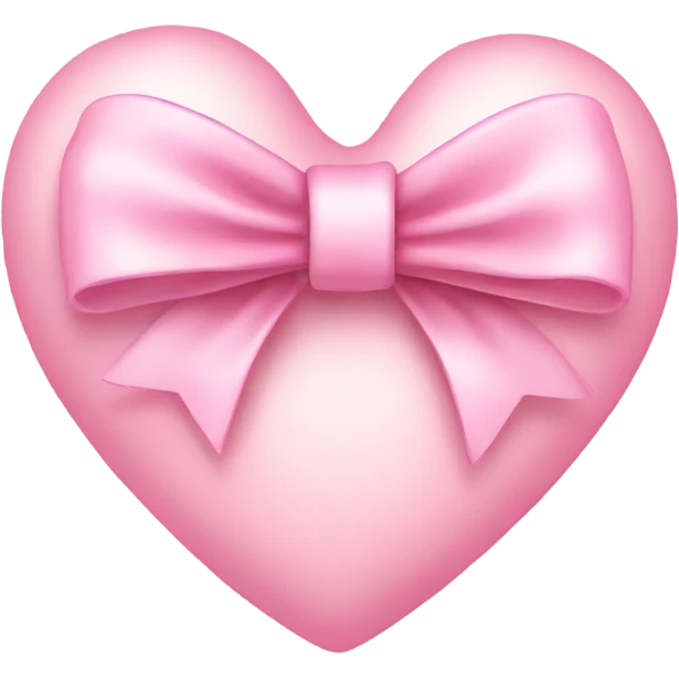 Light pink heart with bow emoji