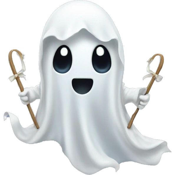 Ghost with a bow emoji