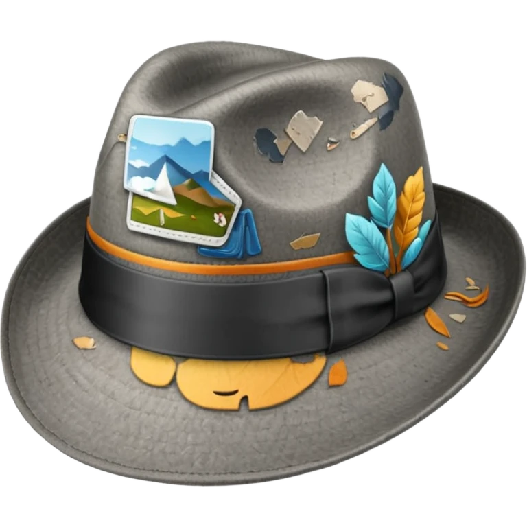 big gray fedore without human emoji
