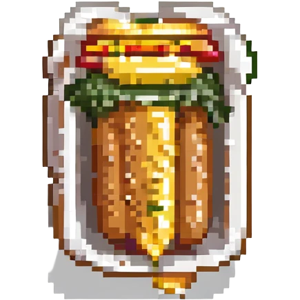 hot dog with mustard pixel art emoji emoji